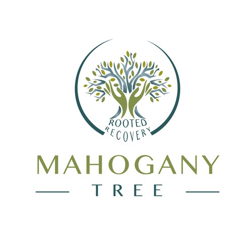 Mahogany Tree, Rooted Recovery.  Grow into new life! Design by TaSereda