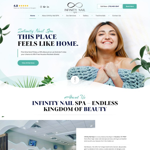 Infinity Nail Spa website