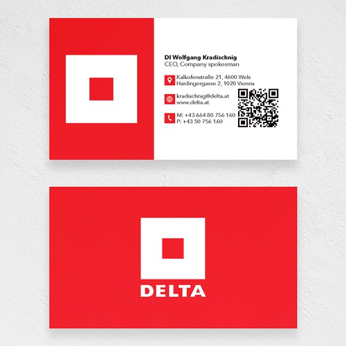 DELTA Business Card Relaunch-ontwerp door PNX Graphics