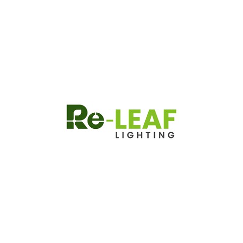 Re-LEAF Lighting logo Diseño de Sinkandika