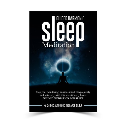 Design an abstract dark on dark sleep meditation book cover Design by The Cloud Digital