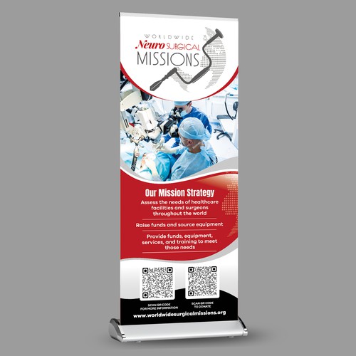 Surgical Non-Profit needs two 33x84in retractable banners for exhibitions Design by Dzhafir