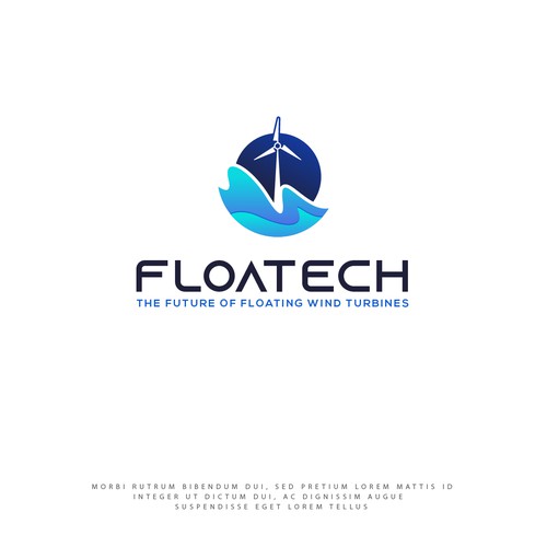 Creation of a logo for a wind turbine research project: FLOATECH Design by OneStop Design