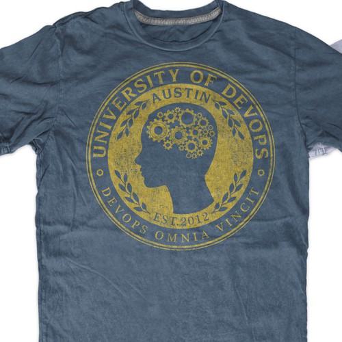 University themed shirt for DevOps Days Austin Réalisé par Simeo