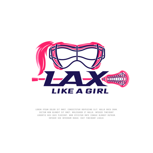 A classic yet fun logo for the fearless, confident, sporty, fun female lacrosse player Design by ies