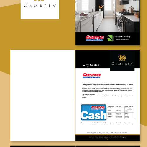 Lovely costco cambria countertops Costco And Cambria Sales Booklet For Countertop Company Other Business Or Advertising Contest 99designs