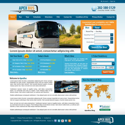 Help Apex Bus Inc with a new website design Diseño de Only Quality