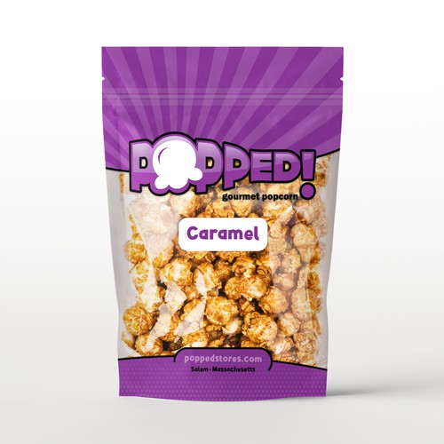 Lets make a POPPIN' popcorn bag design! Design by MishkaBooo design