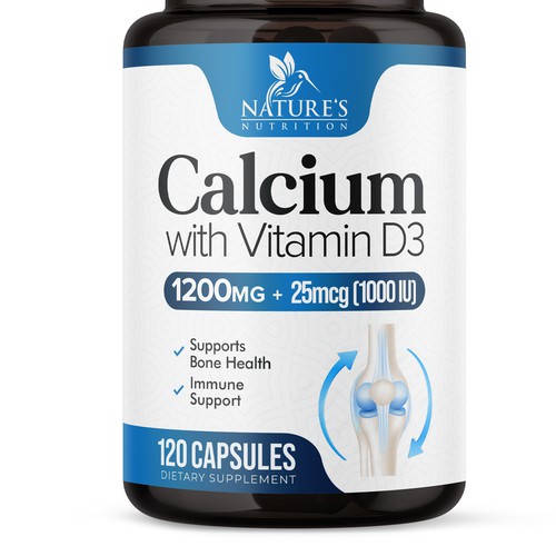 Calcium Plus Vitamin D3 Design Needed for Nature's Nutrition Design by UnderTheSea™