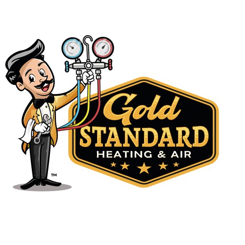 Powerful and Charming Character logo for an Heating and Air Company Design by Bezzot!design