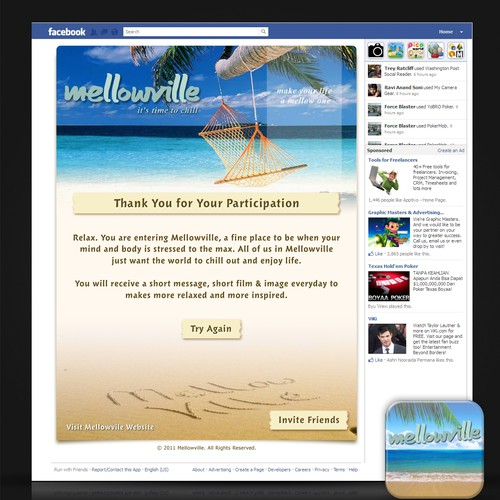 Create Mellowville's Facebook page Design por Midi Adhi