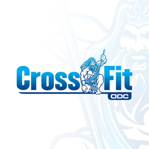 Logo pour une salle de CrossFit (France), thématique : trident, mer, odyssée, poseidon … Design by BamboeRuncink