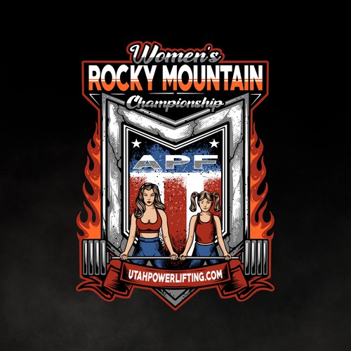 T-shirt design for a women's only powerlifting competition. Design by Blexstd