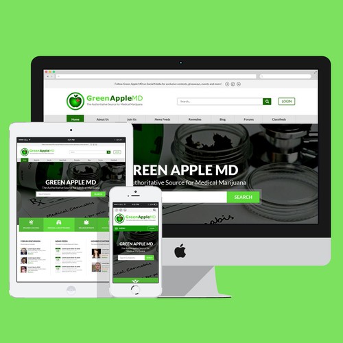 Create Green Apple MD's web design! Design by OMGuys™