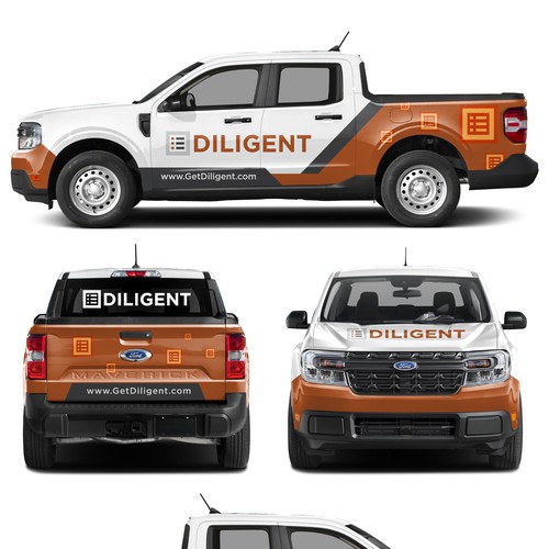 Design a modern and simple truck wrap for our home inspection company Design by Nadun Prabodana