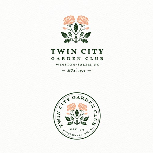 Create a timeless 'twin roses' logo for twin city garden club located in  the twin cities of north ca | Logo design contest | 99designs