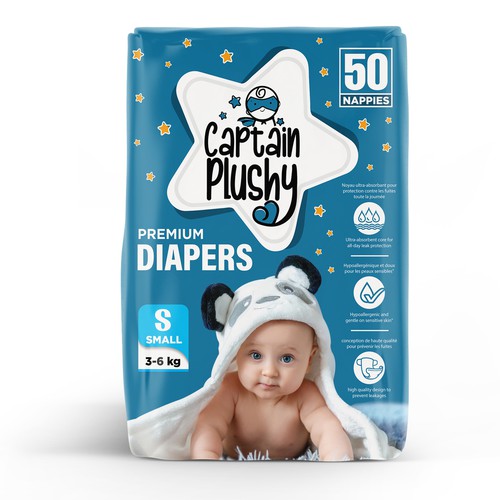 Packaging for playful baby diapers brand Design by M.Siddique