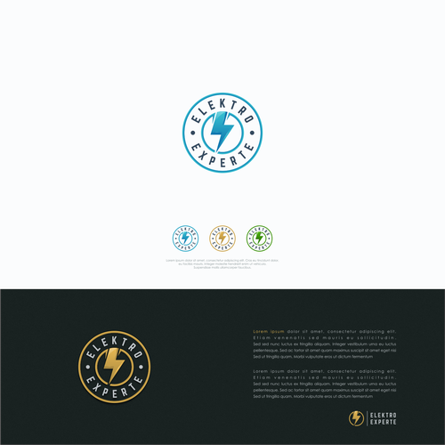 "Die Elektroexperten benötigen das passendes Design um durchzustarten!" winning Logo & brand identity pack
