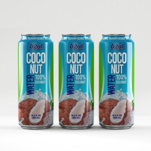 HELP CREATE A COCONUT WATER LABEL PART OF COCONUT WATER LINEUP 100% COCONUT WATER Diseño de creationMB