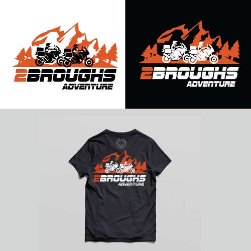 2Broughs Adventure Motorcycle Logo Design von anasart_