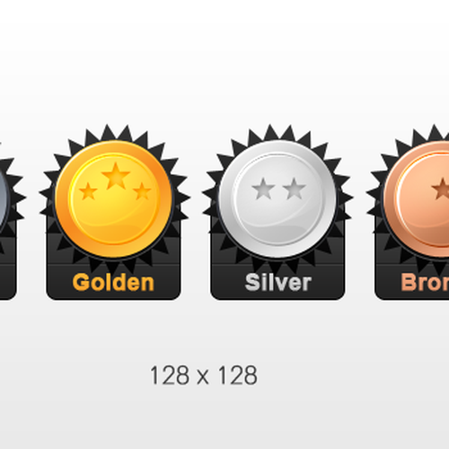 Subscription Level Icons (i.e. Bronze, Silver, Gold, Platinum) Design by Dana Chichirita