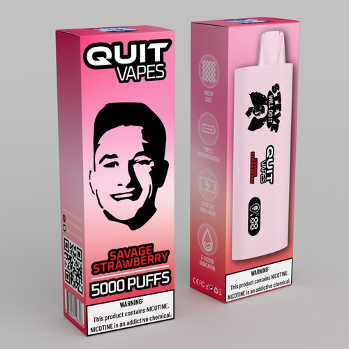 Quit Vape Package for disposable vape device Design by Fajar Juliandri