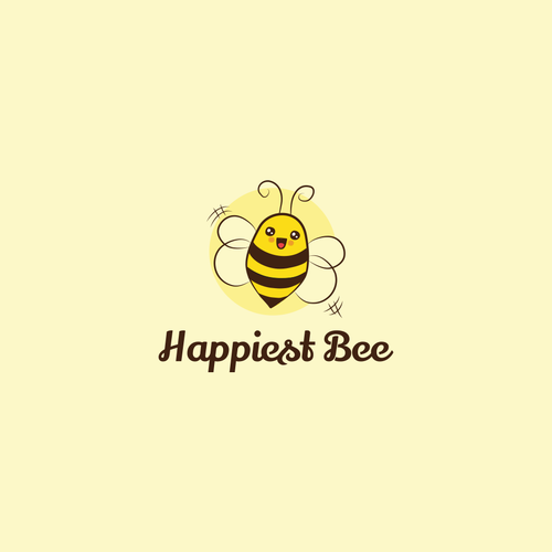 Design a cute, happy logo for Happiest Bee. Design réalisé par saksenpunoraono