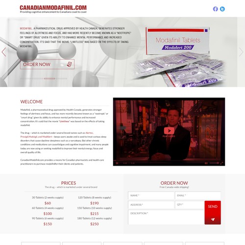 Create a professional landing page that sells a pharmaceutical drug to
health practitioners Design by A.D.S