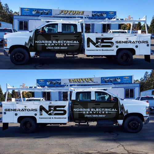 Electrical company needs a new truck wrap! Design by theANUNGs