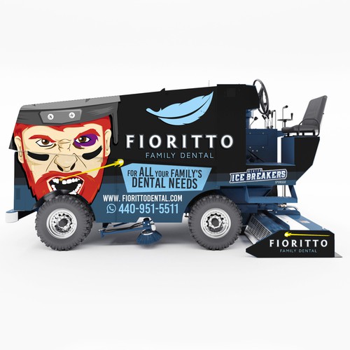 Unique Zamboni Wrap for Minor League Hockey Ad Design by Wilson8a