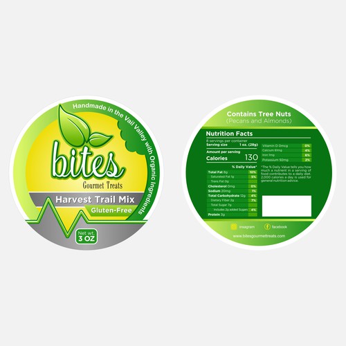 Design a Food Label for Harvest Trail Mix (logo and dieline files included) Design réalisé par mindtrickattack