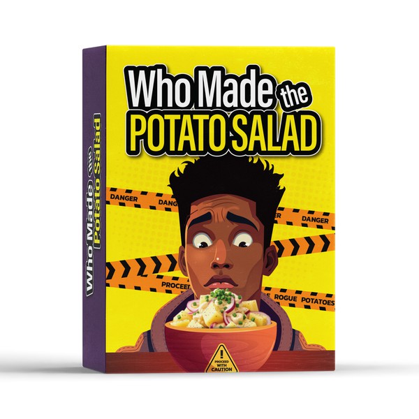 Packaging design for who made the potato salad fun card game