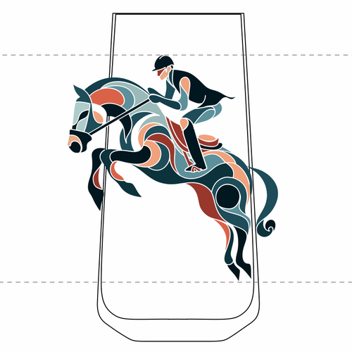 "Big horse emotions for a drinking glass" winning Logo & brand identity pack