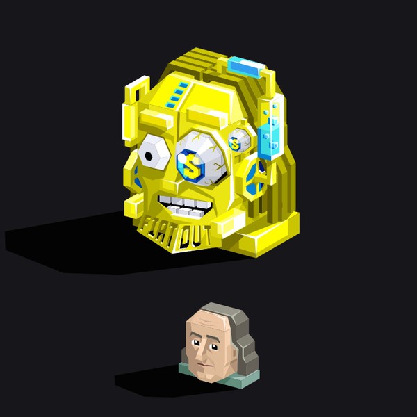 Design by El-Za titled "Crazy Benjamin Franklin"