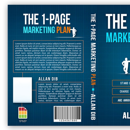 Create a captivating business book cover for "The 1-Page Marketing Plan" Design by Virdamjan