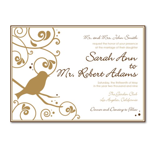 Letterpress Wedding Invitations Design by Danielle_Blixt