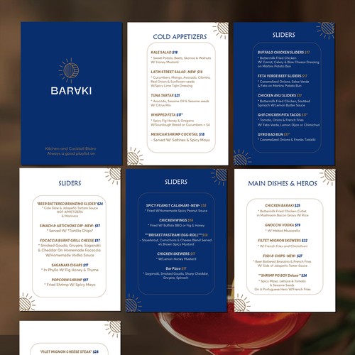 Menu contest entry by TheShine