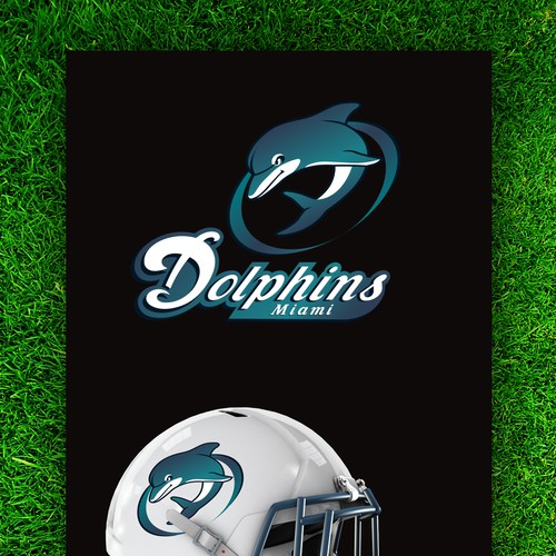 99designs community contest: Help the Miami Dolphins NFL team re-design its logo! Design by Leandro.Sarachu