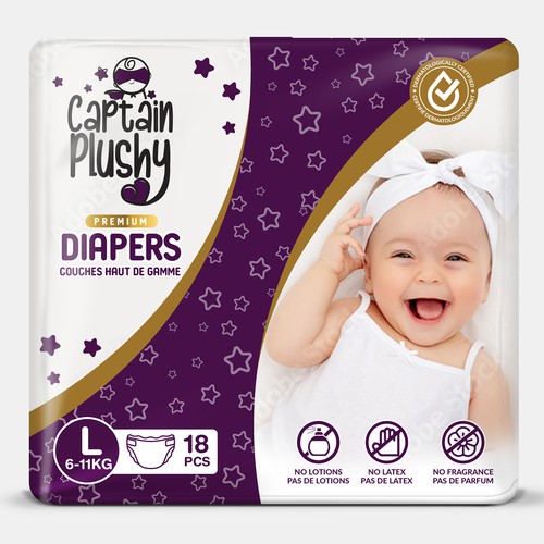 Packaging for playful baby diapers brand Design by Rajith Shantha