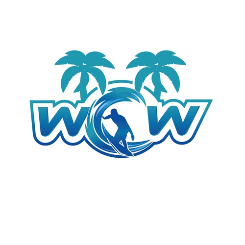 Create a capturing wave logo for we chase waves active travel company Design by Bella_