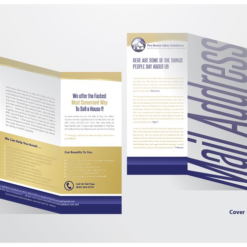 Create benefits driven brochure targeting senior retirement community manager for real estate buyer Design by mri