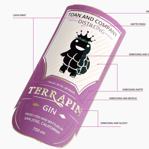 Gin Bottle Label-ontwerp door Antidotooo™