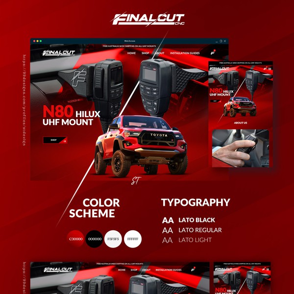 Final Cut CNC Shopify Website