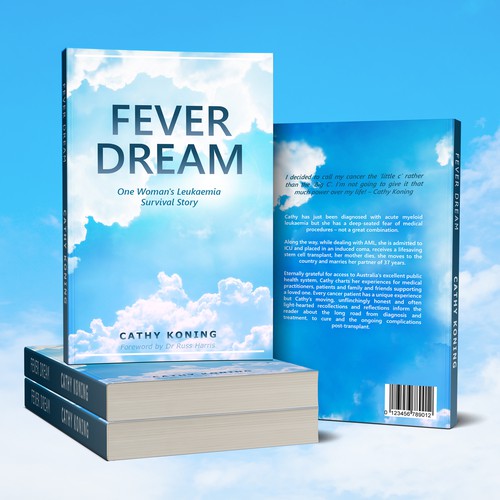 Wow factor book cover for memoir on one woman's journey with leukaemia Design by MoonMouse