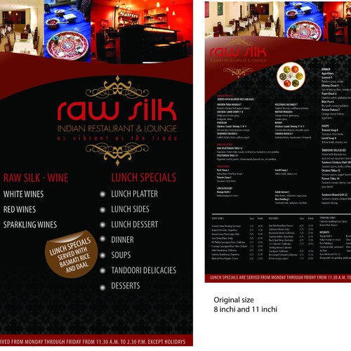 Menu design for Indian restaurant | Stationery contest