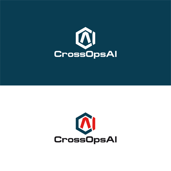 A tech-forward logo for CrossOpsAI, our command and control data integration company