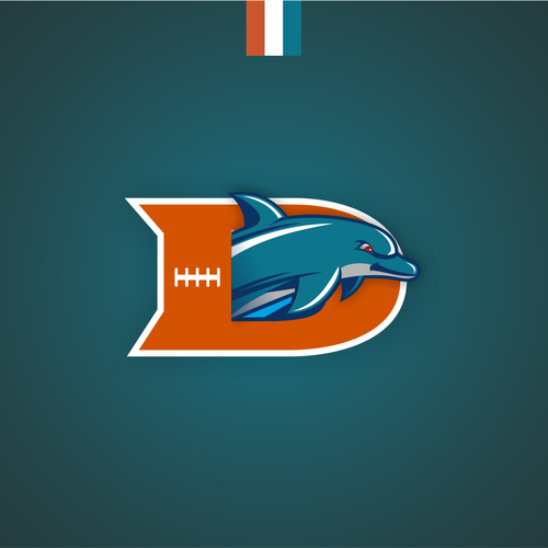 99designs community contest: Help the Miami Dolphins NFL team re-design its logo! Design by MaxYun™