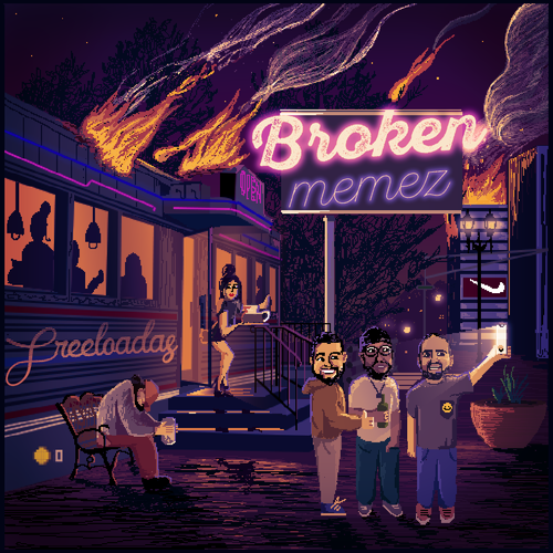 The Decay of America Except it's Hilarious and Aesthetic. (Broken Memes Album Cover) Design by Lee Chatte