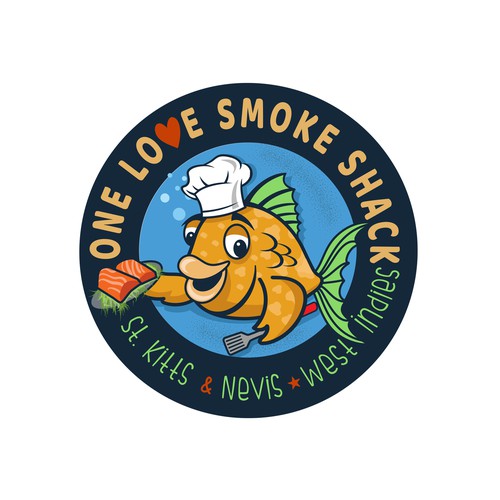 One Love Smoke Shack Design von golfchipper