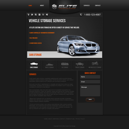 Elite Custom Car Storage needs a new website design デザイン by BogdanB
